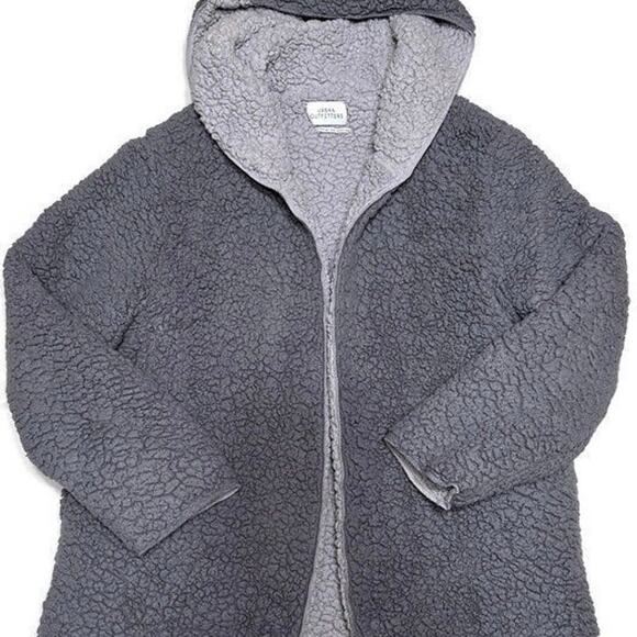 Urban Outfitters Carmella Reversible Hooded Open-front Teddy Jacket XS Women's - Picture 2 of 6